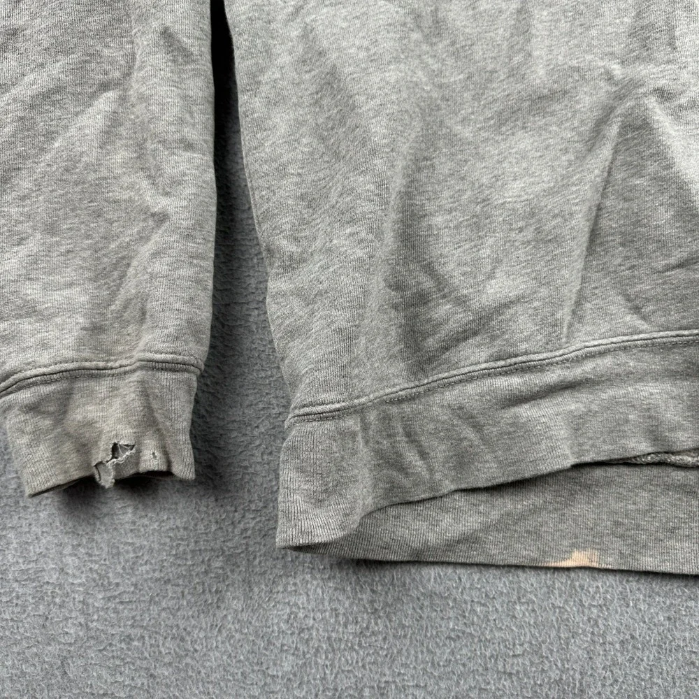 Polo Ralph Lauren Hoodie Kids L 14-16 Full Zip Gray Sweatshirt Pocket Distressed